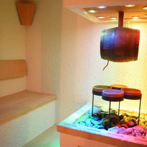 Entspannen in der Krautersauna mit automatischem Aufguss